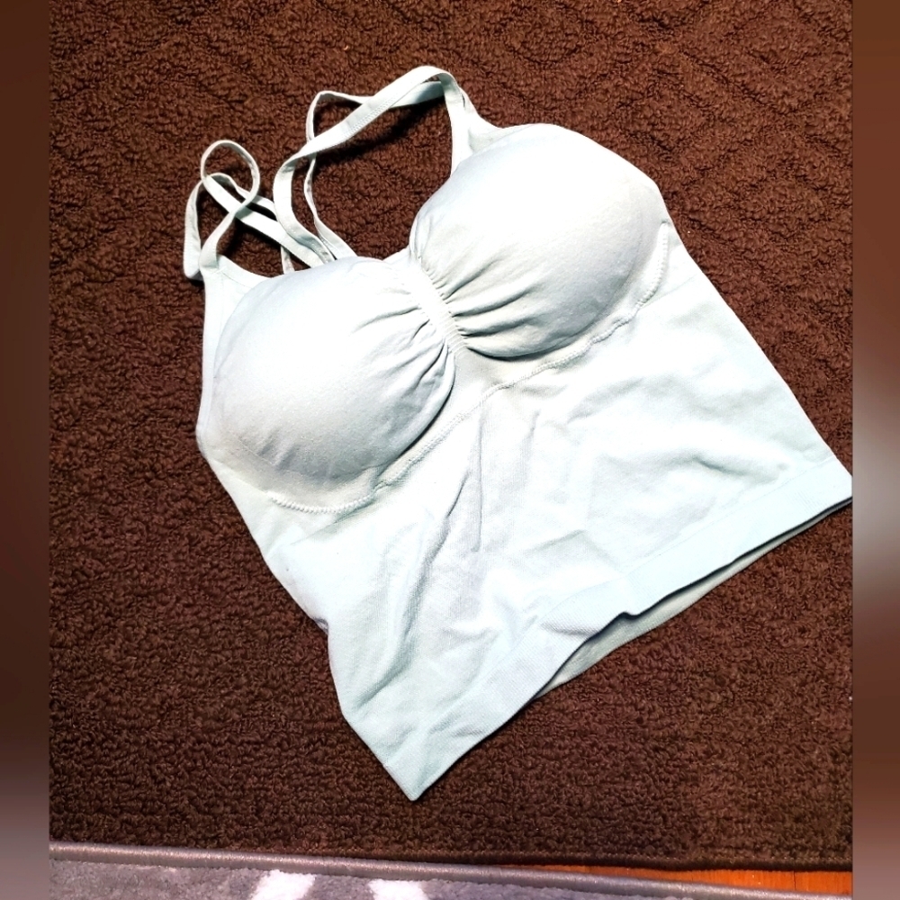 Workout Yoga Bra size L in pale green. New in package. One new without package.